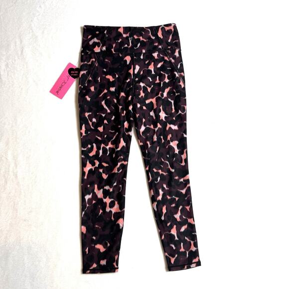 Betsey Johnson performance leggings Black/Merlot NWT Sz M - Picture 5 of 7